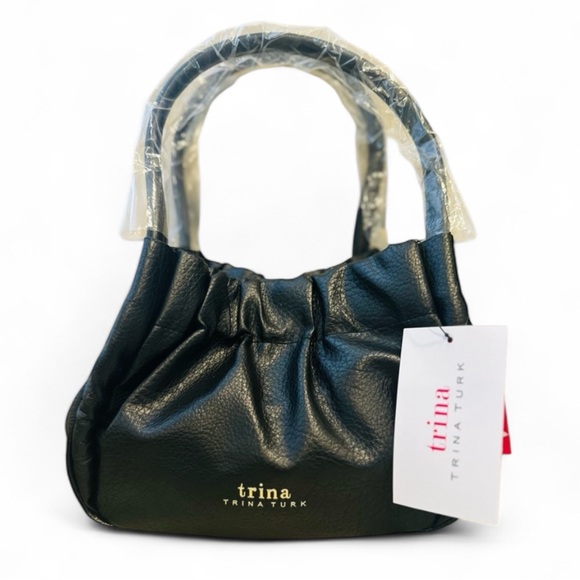 Trina Turk Small Gathered Tote With Webbing Strap - Picture 1 of 5